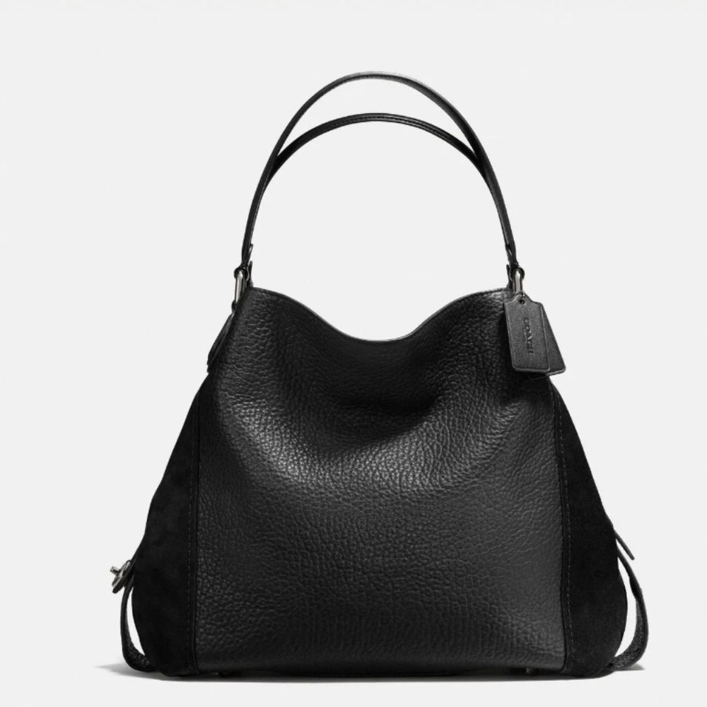 New Black Coach Edie Shoulder Bag